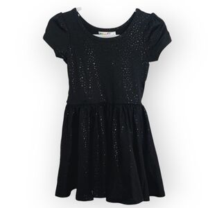 Dot Dot Smile Size 2T Dress Fancy Flashy Holiday Black Dress Cap Sleeve Toddler